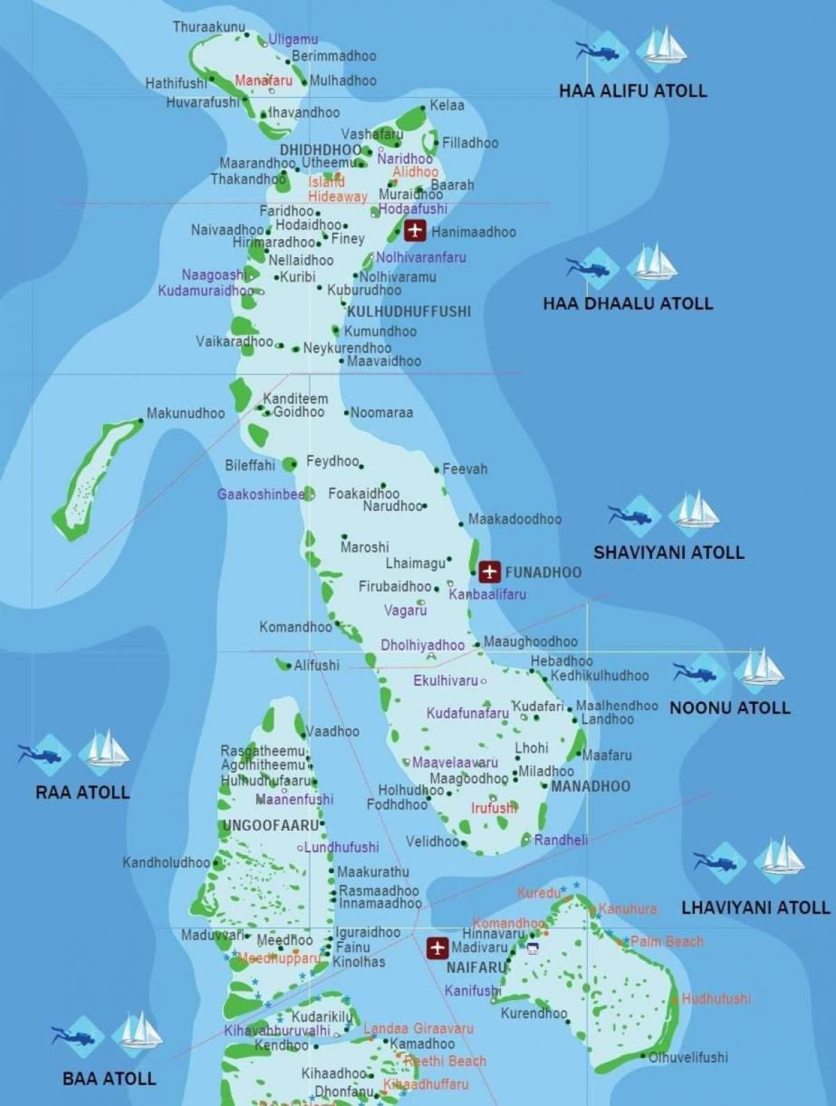 نقشه از ساحل مالدیو