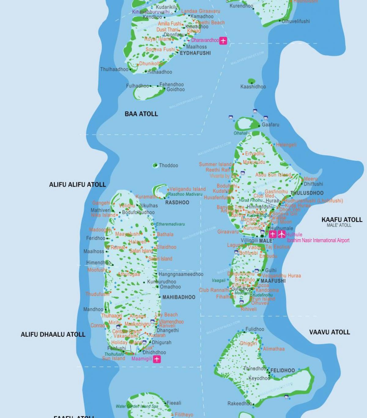 مالدیو فرودگاه نقشه