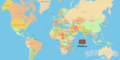 نقشه مالدیو در نقشه جهان