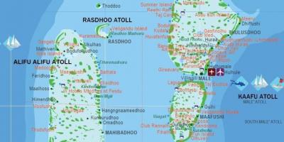 مالدیو کشور در نقشه جهان