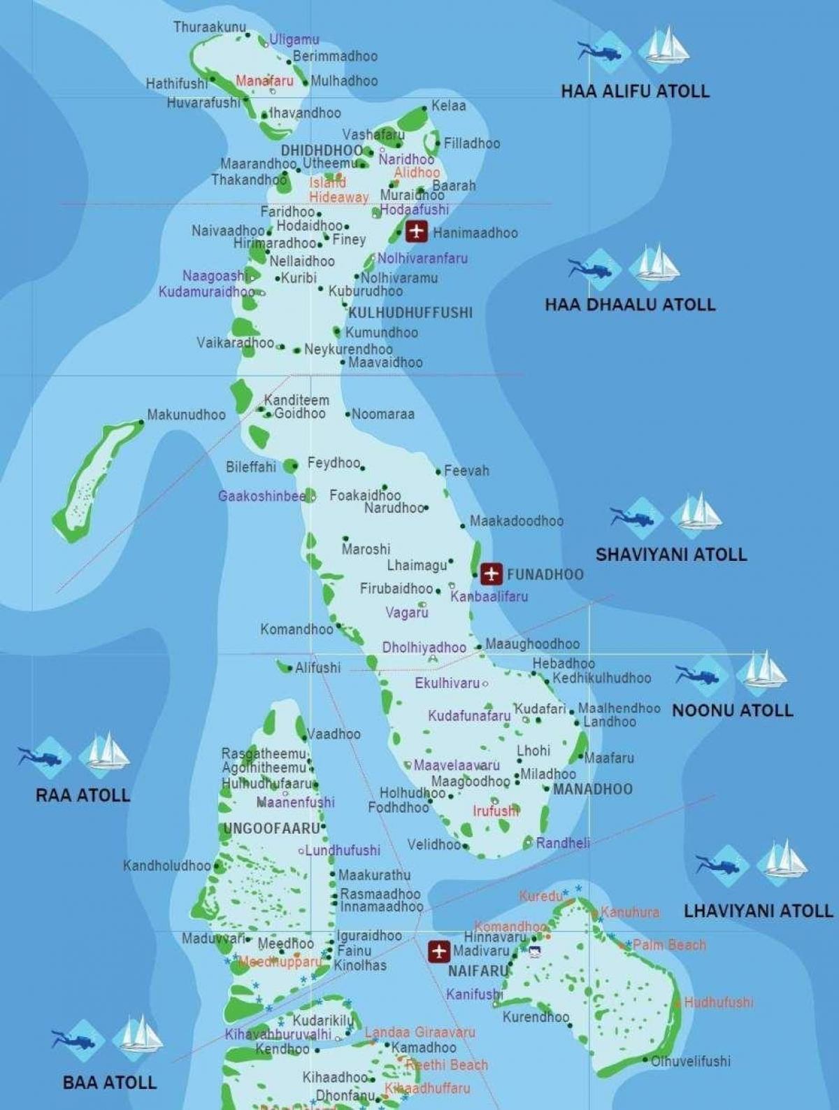iles مالدیو نقشه