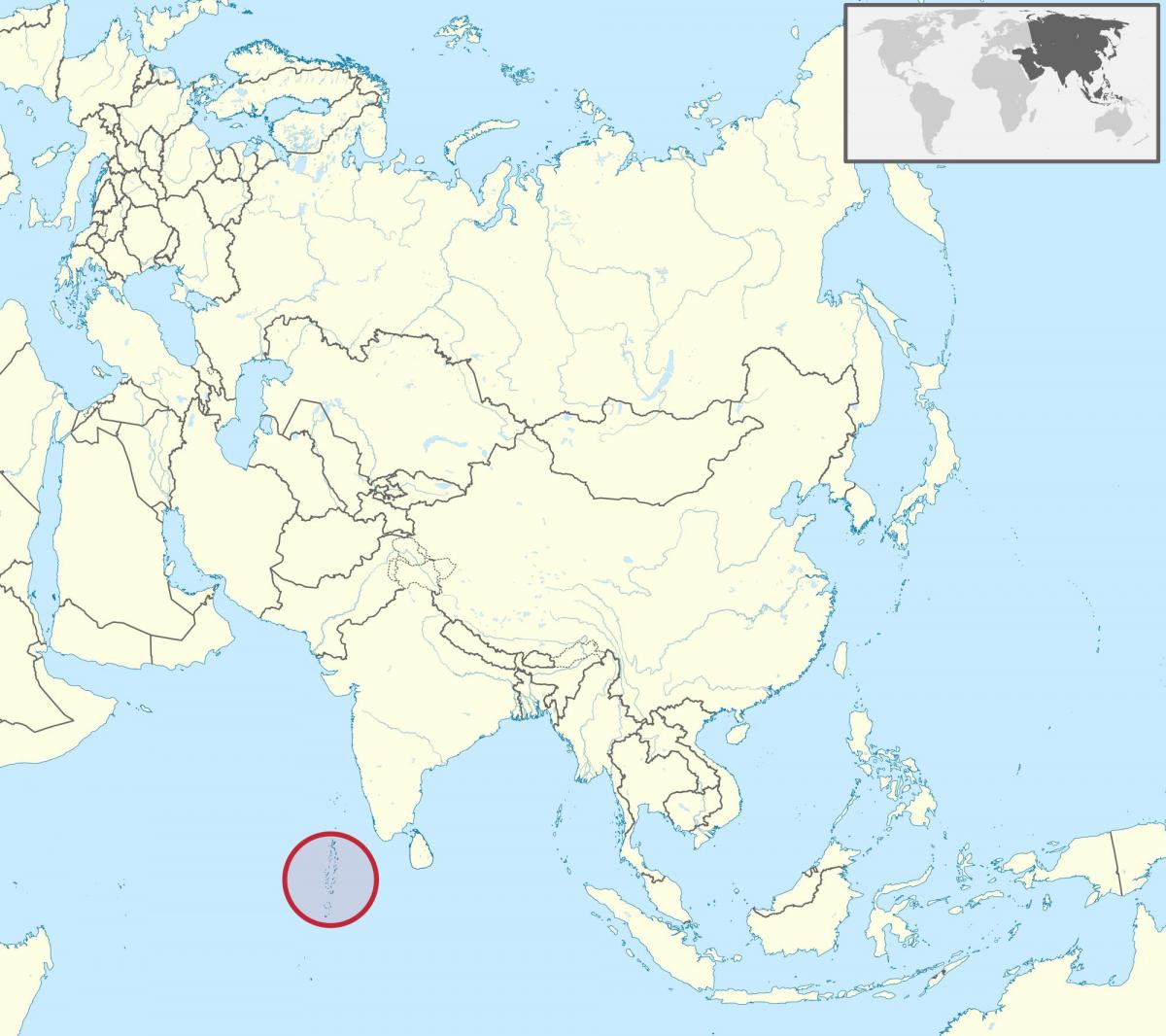 نقشه مالدیو نقشه آسیا