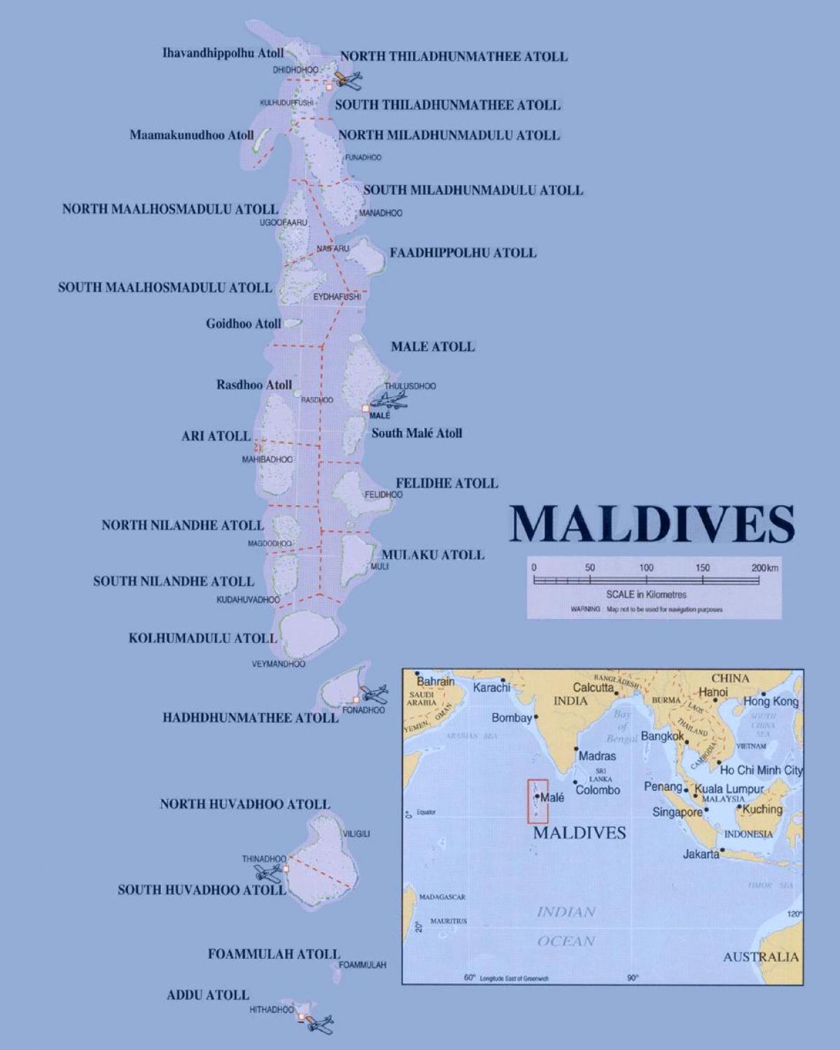 نقشه مالدیو سیاسی