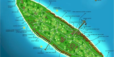 Vaadhoo جزیره مالدیو نقشه