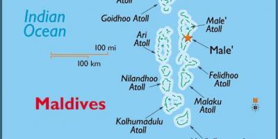 بع جزیره مرجانی مالدیو نقشه