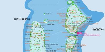 مالدیو جزیره نقشه محل